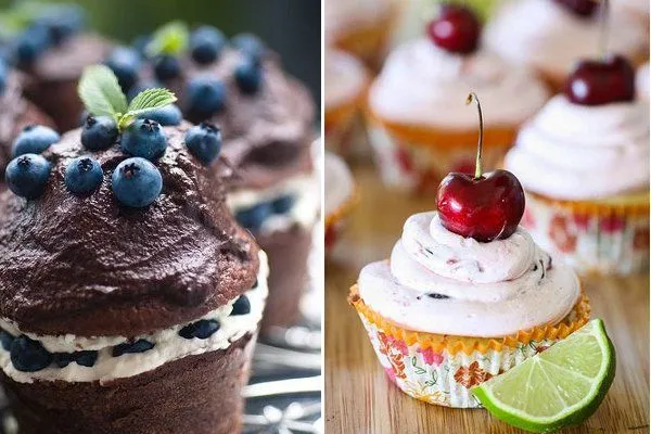 Cupcakesy ze świeżymi owocami